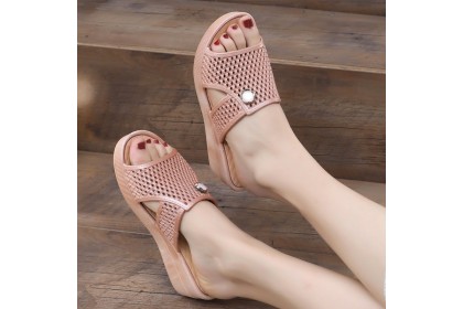 Smartchoice* Women's Thick-soled Wear-resistant Non-slip Mid High Sandals